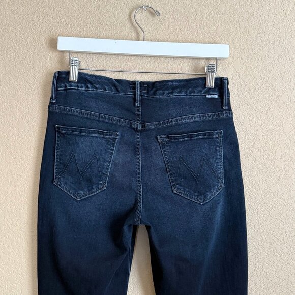 Mother Jeans High Waisted Looker Ankle Fray in Last Call Dark Wash - Picture 8 of 11